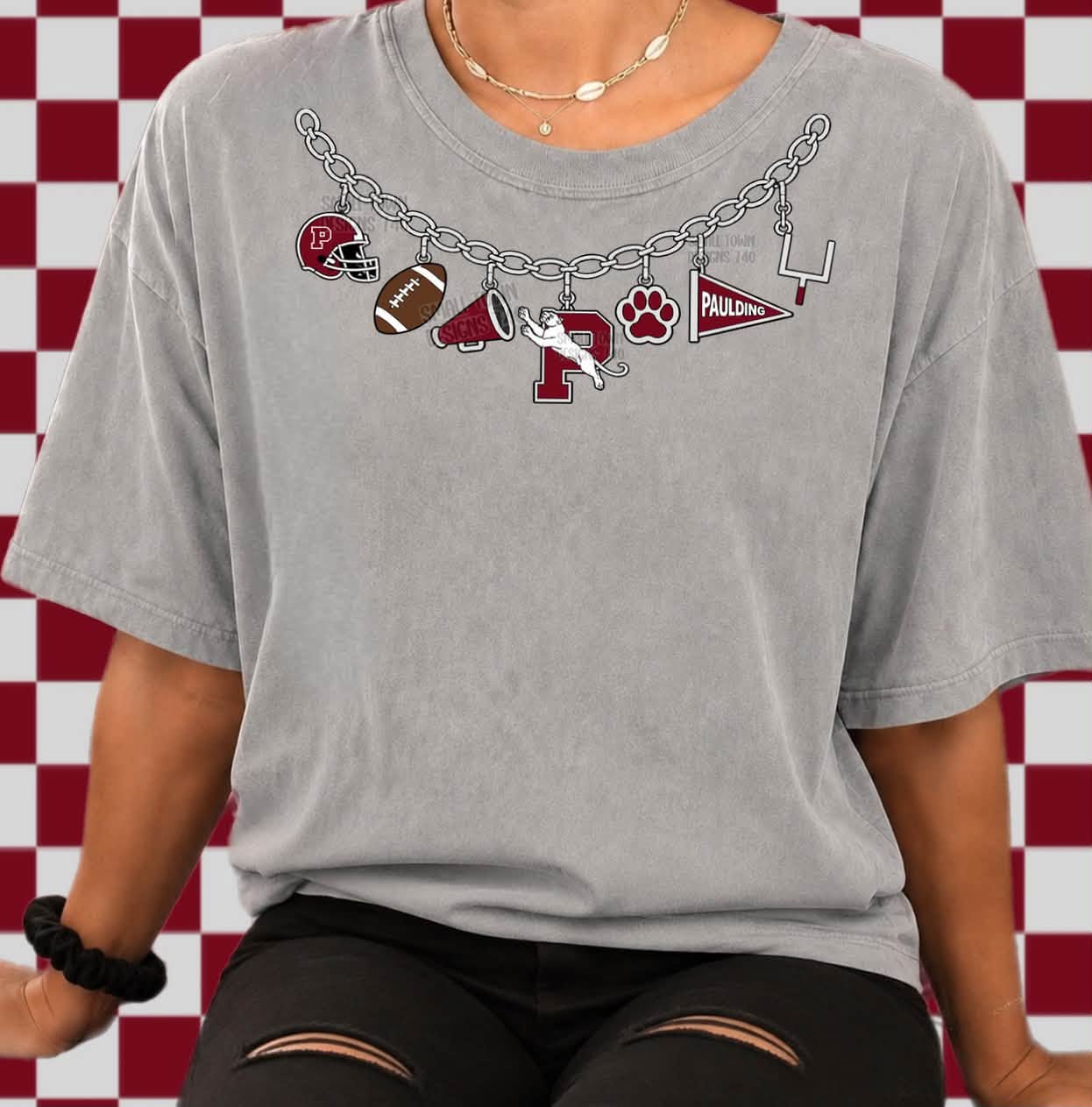 Custom Local School Charm - High Res PNG Digital Design with Mockup