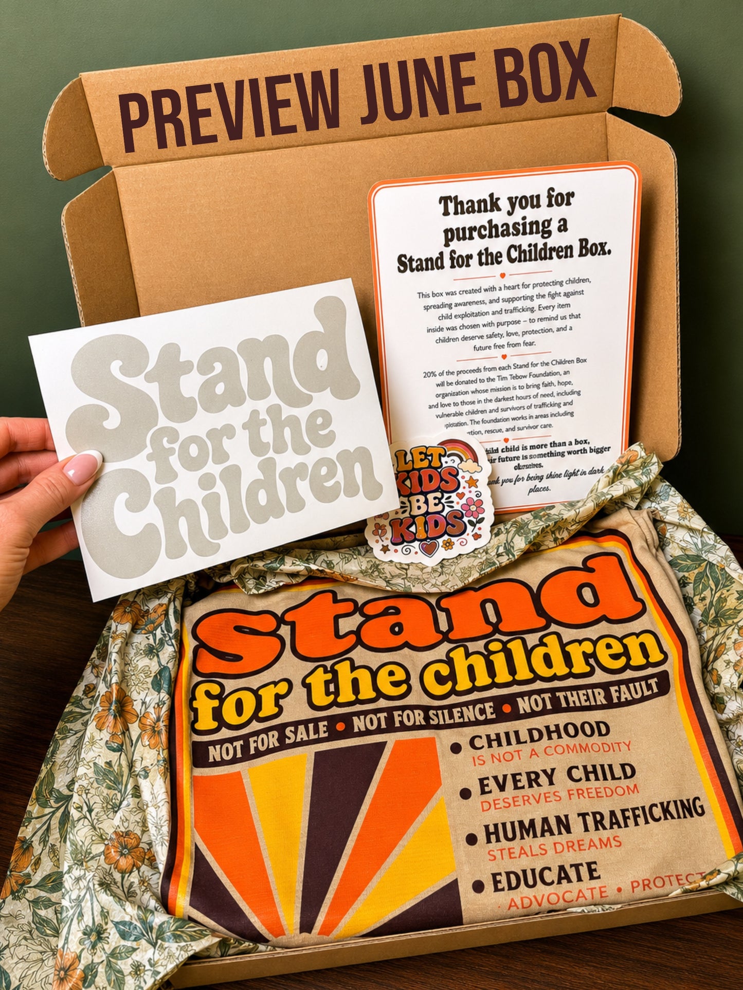 Stand for the Children T Shirt Box