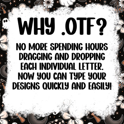 Faux Embroidery Eyeballs OTF font