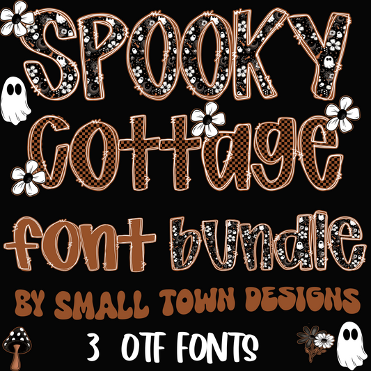 Spooky Cottage Font Bundle - 3 .OTF fonts
