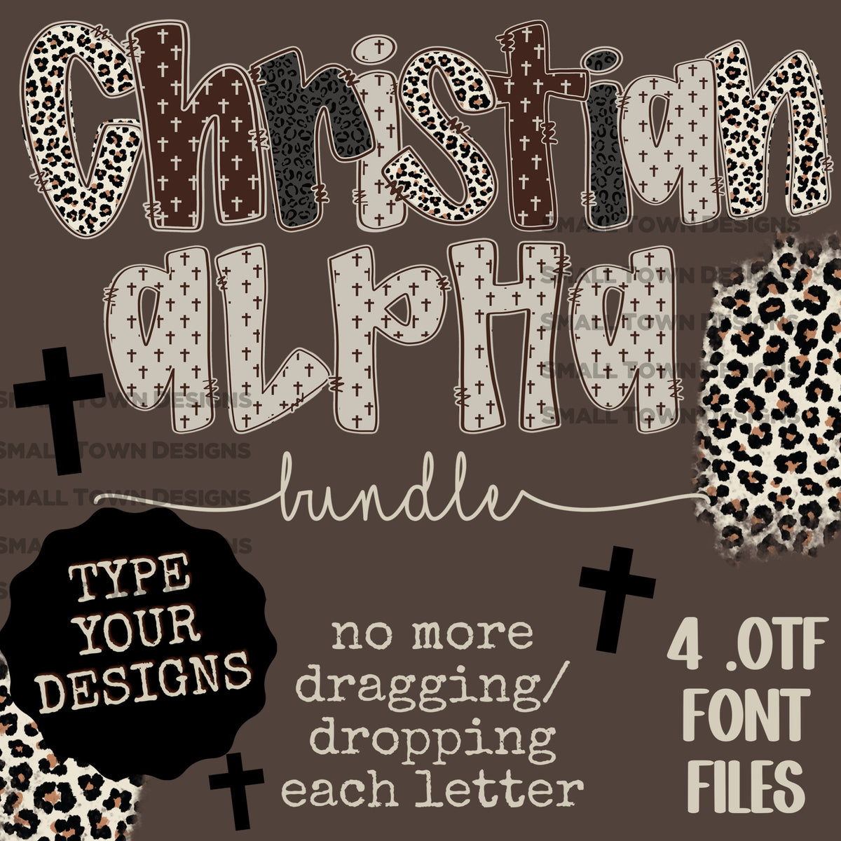 Christian Script Font Christian Font Bundle - Four .OTF files – Small Town Designs 740