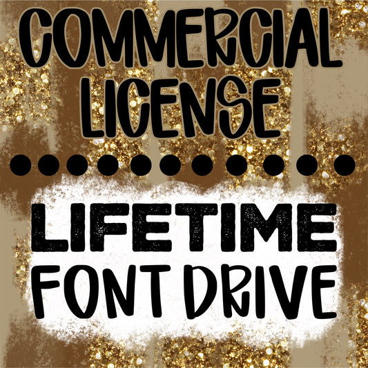 Commercial License- Lifetime Font Drive
