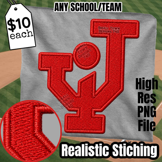 Faux Embroidered Custom Design- High Res PNG