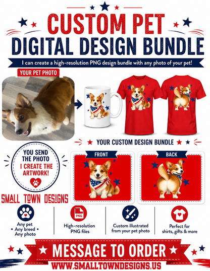 custom patriotic pet digital design bundle