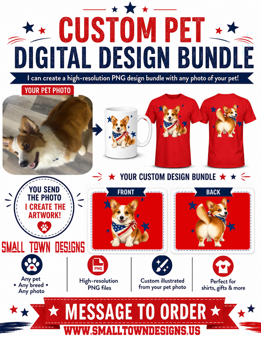 custom patriotic pet digital design bundle