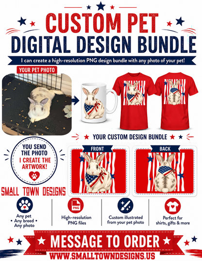 custom patriotic pet digital design bundle